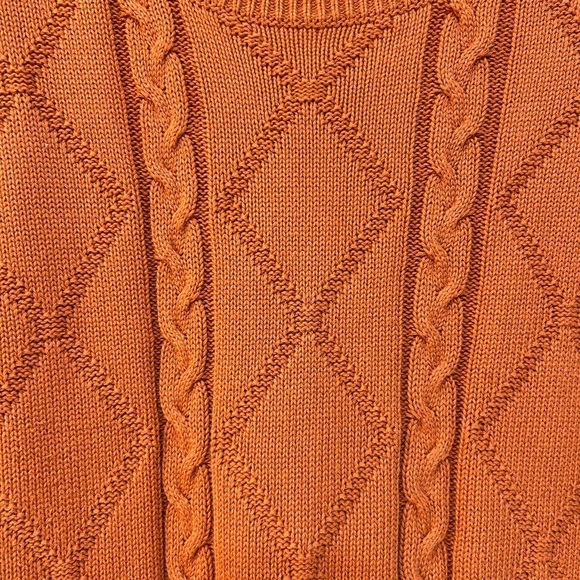 Avenue Cable Knit Fisherman Sweater Size 22/24 Casual Roll Hem Fall Festive Cozy - Picture 5 of 11